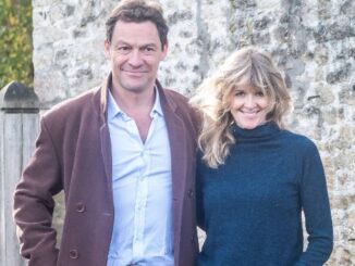 Dominic West claims his “marriage is strong” after he’s spotted kissing Lily James