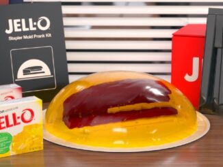 To remind you of the office, and ‘The Office’, JELL-O creates Stapler Mold Prank Kit